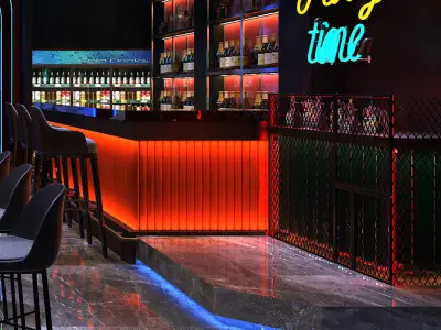 Modern bar 3D model buy