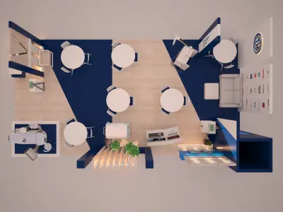 Medical And Pharmaceutical Exhibition Stall 3D model