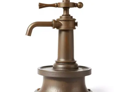 Vintage Brass Pump model pack Low-poly 3D model