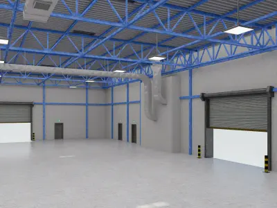 Warehouse 10 interior 3D model
