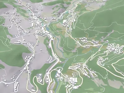 Cityscape La Masana Andorra 3D model