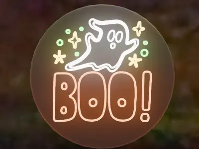 Halloween Neon signs 3D model