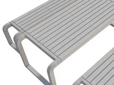Concrete Bench  Table on Industrial Design    3D model