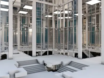 Futuristic Interior 10 3D model