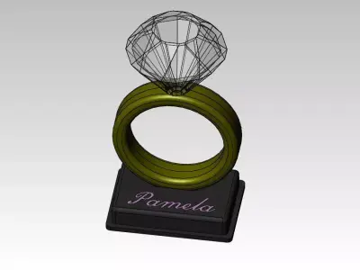Big Diamond Ring Free 3D model