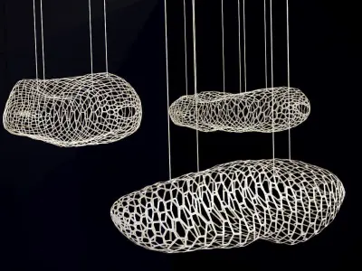 Pendant lamps in a modern style Free low-poly 3D model