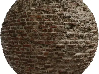 Crumbling Medieval Brick Wall PBR Texture Texture
