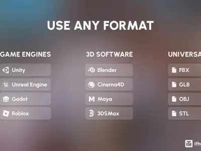 Platformer 13 Steampunk Low-poly 3D model