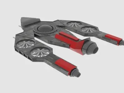 Antonov An - S Spaceship  Low-poly 3D model