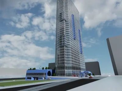 Tower-01 Skyscraper 3D model