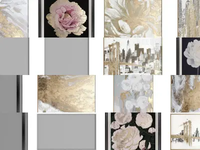 Collection of Picture Frames - 20 sets  3D Model Pack 5