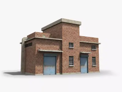 Factory xx11 Low-poly 3D model