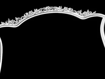 carved headboard 3D model
