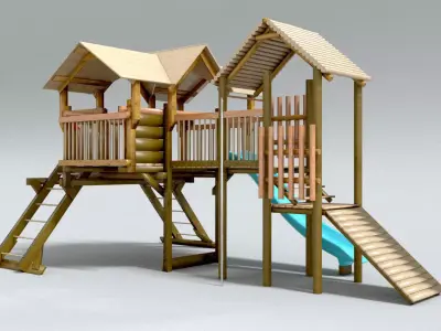 laos Kids Playground 3D model