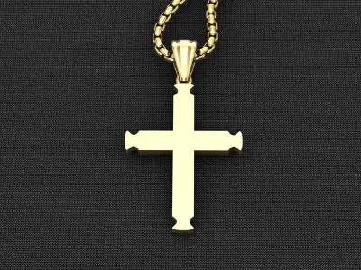 Cross Light Gold 3CP049 3DM STL 3D model