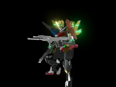 TheMechaNoid 9 gundam with lights 3D model