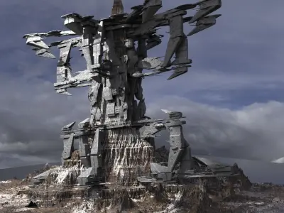 Alien Mining Base 3 3D model