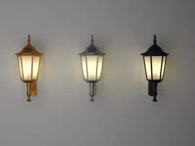  lamp 3d model  by  3 materials 3D model