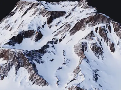 Snowy Mountain 04 3D model