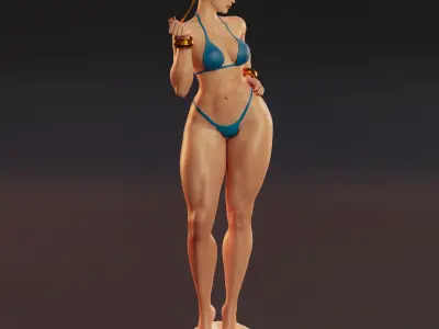 Chun-Li SF6 Bikini 3D print model