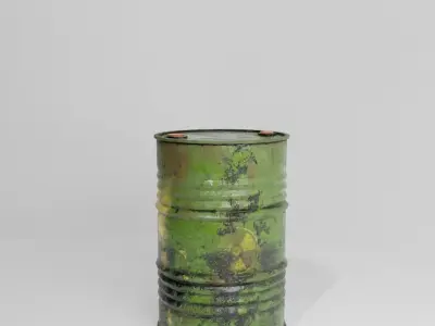 Industrial Barrel Free low-poly 3D model