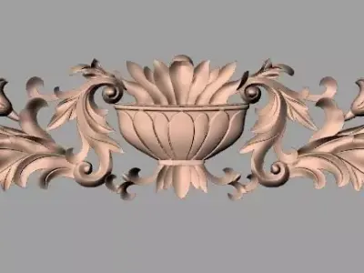 European furniture 3D relief models for CNC wood engraving E184 3D model