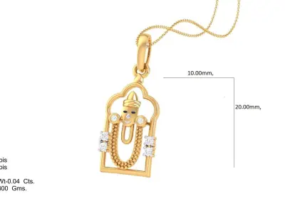 Tirupati Balaji Pendant 3D print model