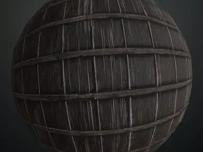 Rustic Reinforced Dark Wood PBR Seamless Texture