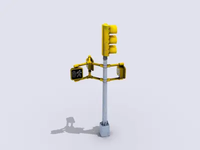 Traffic Lights Low-poly 3D model