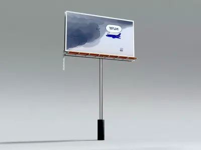 laos Bilboard Low-poly 3D model