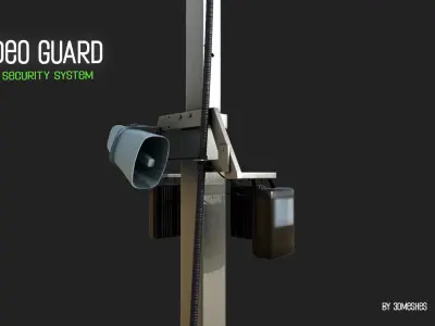  Video Guard - Construction sites security camera Low-poly 3D model