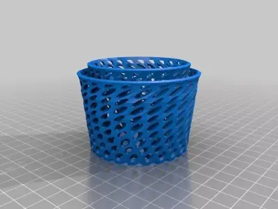 Tealight candle holder remix double-wall Free 3D print model