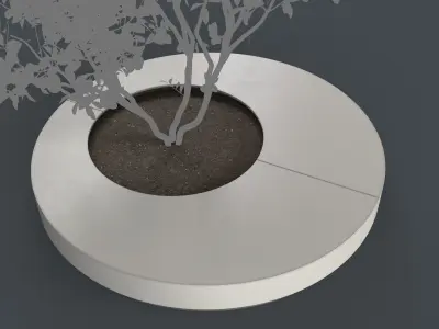 Modern Outdoor Bench 110 PBR Game Ready Low-poly 3D model