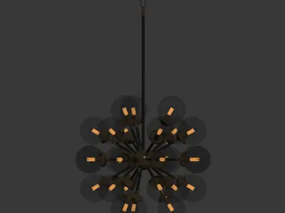 Soleil 18 Globelight Chandelier 3D model