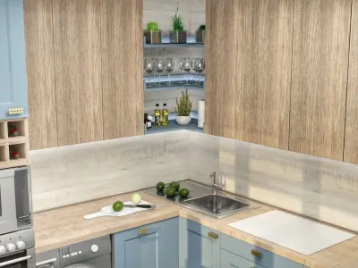 Transitional Kitchen 3D model