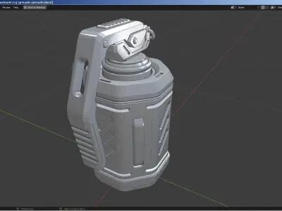 Sci-Fi Grenade 3D model