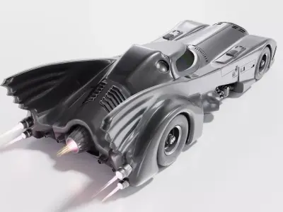 Batmobile Low-poly 3D model