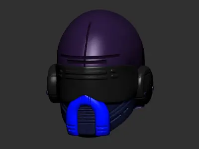 helmet high poly sculpt 3d printable  3D model