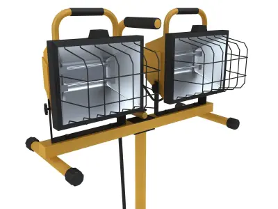 Halogen Work Light 3D model