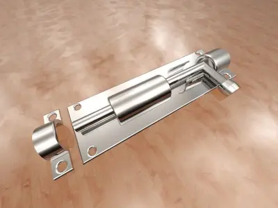 interior door lock-slide barrel bolt 3D print model