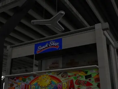 Railway Station 3D model