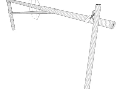 Smash Board Barrier Low-poly 3D model