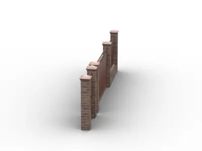 Fence cottages 3D model