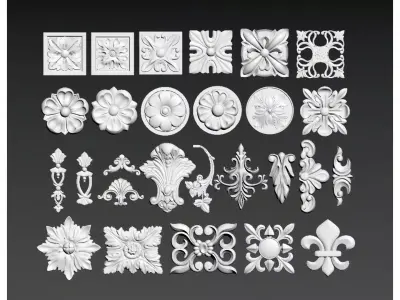 Plaster carving 3D model