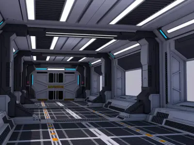 Sci Fi Interior 3D model
