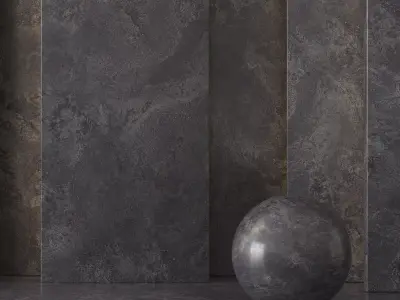 Sintered Stone Black Material Seamless - Tileable  DrCG  3D model