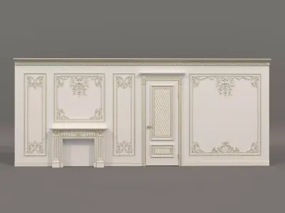 Wall Molding in Classic French style 30 3D model