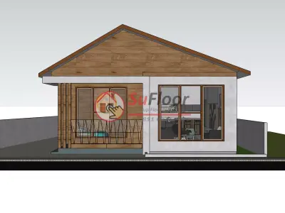 House 8x12m code 549 - Sketchup 3D model 3D model 3D model