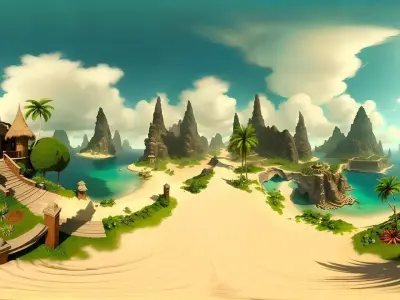 41x 8K Tropical Beach HDRI Pack  360 Cubemaps for Unreal Engine Low-poly 3D model