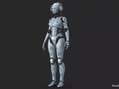 Futuristic Gheisa Body High Detail 3D model